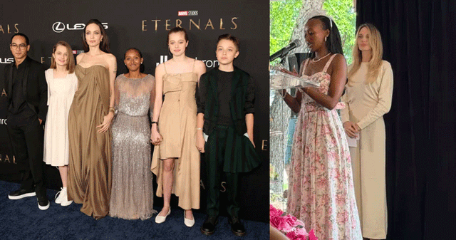 Angelina Jolie’s daughter Zahara appears to distance herself further from dad Brad Pitt