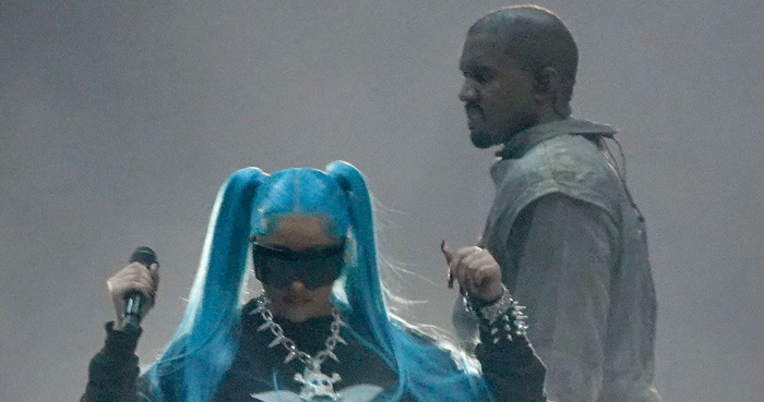 Kanye West beams with pride as daughter North performs his track on stage